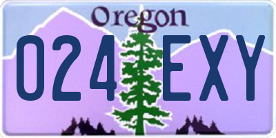OR license plate 024EXY