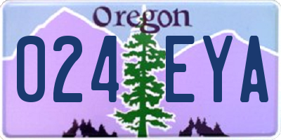 OR license plate 024EYA