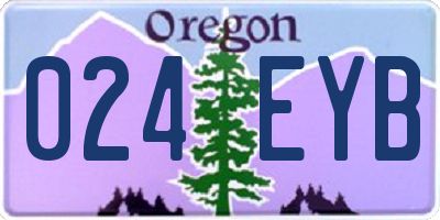 OR license plate 024EYB