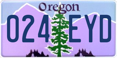 OR license plate 024EYD