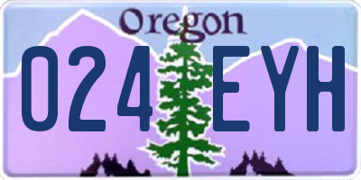 OR license plate 024EYH