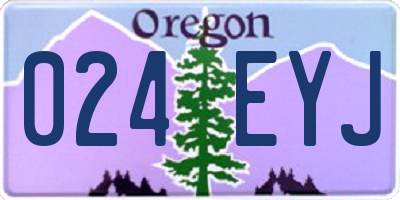OR license plate 024EYJ