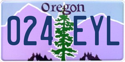 OR license plate 024EYL