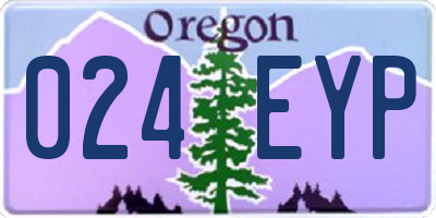 OR license plate 024EYP