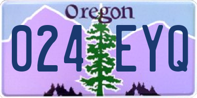 OR license plate 024EYQ
