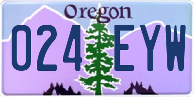 OR license plate 024EYW