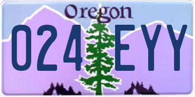 OR license plate 024EYY