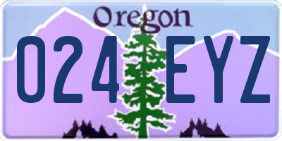 OR license plate 024EYZ