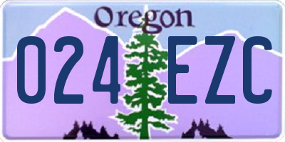 OR license plate 024EZC