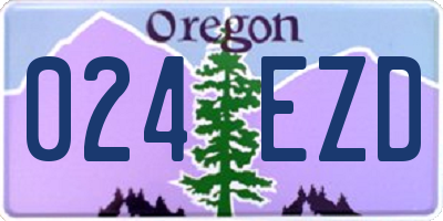 OR license plate 024EZD