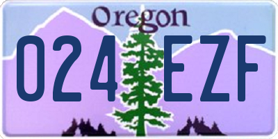 OR license plate 024EZF