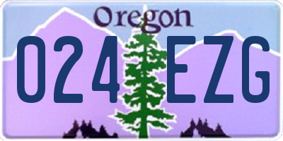 OR license plate 024EZG