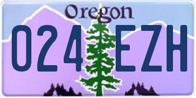 OR license plate 024EZH
