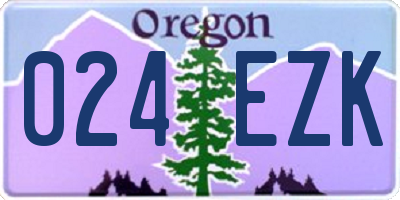 OR license plate 024EZK