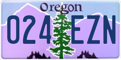 OR license plate 024EZN