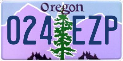 OR license plate 024EZP