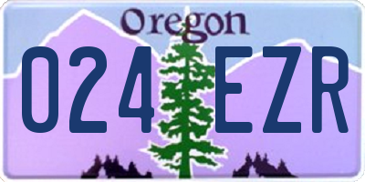 OR license plate 024EZR