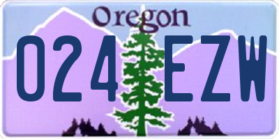 OR license plate 024EZW