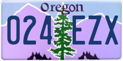 OR license plate 024EZX