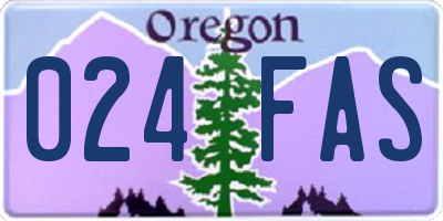 OR license plate 024FAS