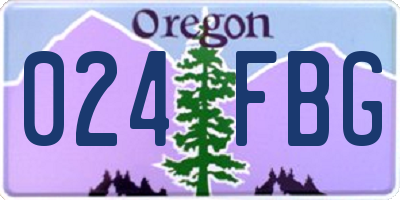 OR license plate 024FBG