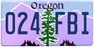 OR license plate 024FBI