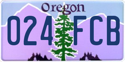 OR license plate 024FCB
