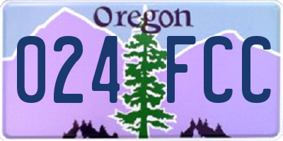 OR license plate 024FCC