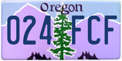 OR license plate 024FCF