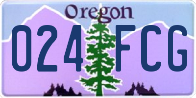 OR license plate 024FCG