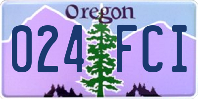 OR license plate 024FCI