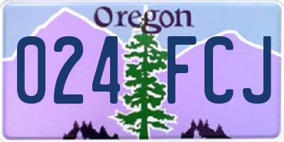 OR license plate 024FCJ