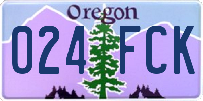 OR license plate 024FCK