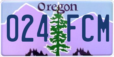 OR license plate 024FCM