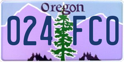 OR license plate 024FCO