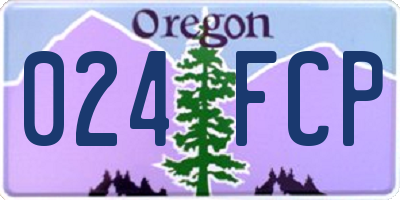 OR license plate 024FCP