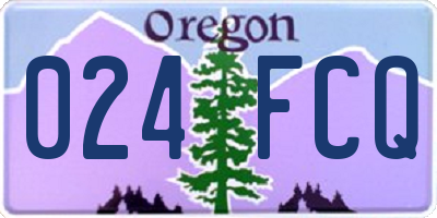 OR license plate 024FCQ