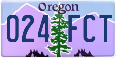 OR license plate 024FCT