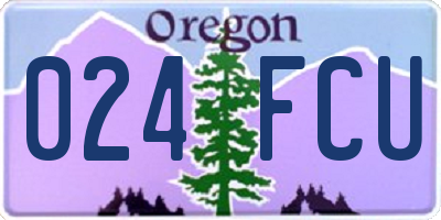 OR license plate 024FCU