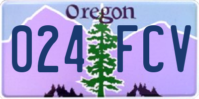 OR license plate 024FCV