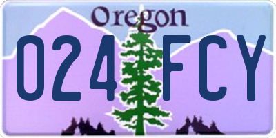 OR license plate 024FCY