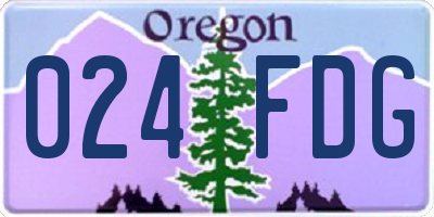 OR license plate 024FDG