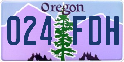 OR license plate 024FDH