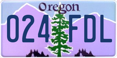 OR license plate 024FDL