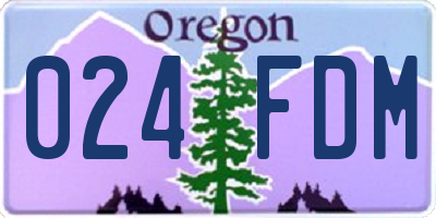 OR license plate 024FDM