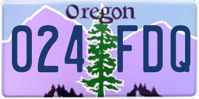 OR license plate 024FDQ