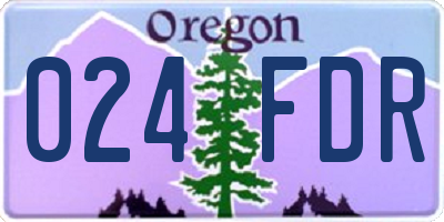 OR license plate 024FDR