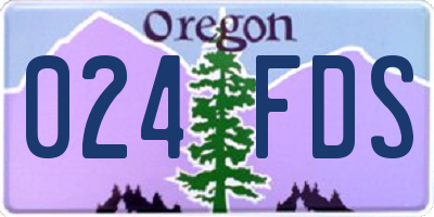 OR license plate 024FDS