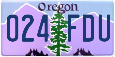 OR license plate 024FDU