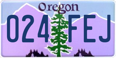 OR license plate 024FEJ